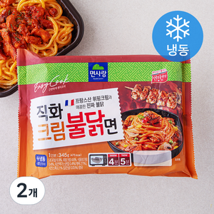 면사랑 직화크림불닭면 1인분 (냉동), 345g, 2개