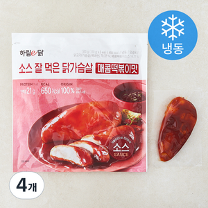 하림e닭 소스 잘 먹은 닭가슴살 매콤떡볶이 (냉동), 110g, 5개입, 4개