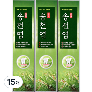 메디안 송천염 치약, 120g, 15개