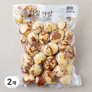 아산율림 속껍질 깐밤, 1kg, 2개