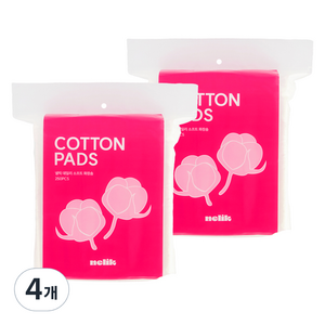 넬릭 데일리 소프트 양면 화장솜, 250개입, 4개