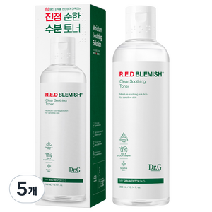닥터지 레드 블레미쉬 클리어 수딩 토너, 300ml, 5개