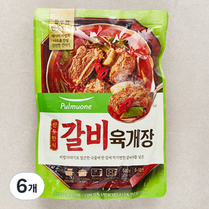 풀무원 반듯한식 갈비 육개장 냉장, 500g, 6개