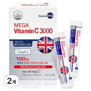 비욘드비타 메가 비타민C 3000, 30회분, 2개