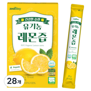 제스티지 NFC 유기농 레몬즙 스틱 14p, 20g, 28개