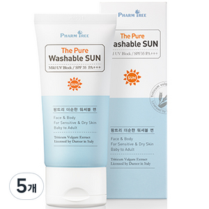 팜트리 더순한 워셔블 썬 SPF35 PA+++, 50ml, 5개