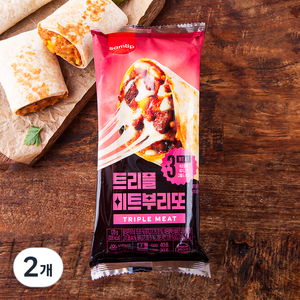 삼립 트리플 미트 부리또, 120g, 2개