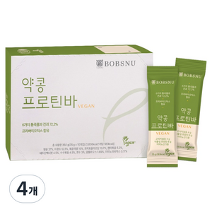 서울대밥스누 약콩 비건 단백질 프로틴바 10p, 350g, 4개