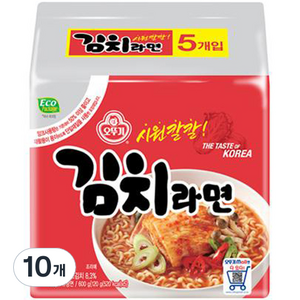 오뚜기 김치라면 120g, 10개