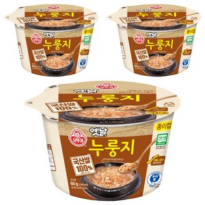 오뚜기 옛날 구수한 누룽지 컵형, 60g, 3개