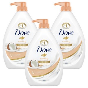 도브 수딩 코코넛 오트 바디워시, 1kg, 3개