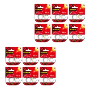 스카치 투명 테이프 리필 550R 18mm x 30m, 12개