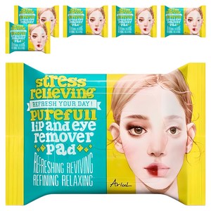 아리얼 스트레스 릴리빙 립앤아이 리무버 패드 30p, 55g, 6개