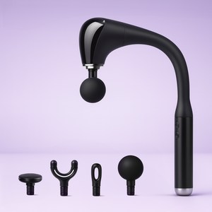 홈플래닛 저소음 프리미엄 효도손 커브 마사지건 5단 조절 부모님 선물용