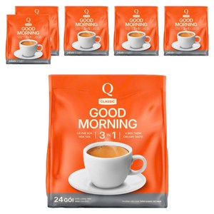 굿모닝 3in1 인스턴트 믹스커피, 24개입, 20g, 6개