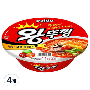 왕뚜껑 컵라면 110g, 4개