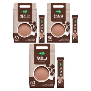 자연생각 핫초코 스틱, 50개입, 18g, 3개