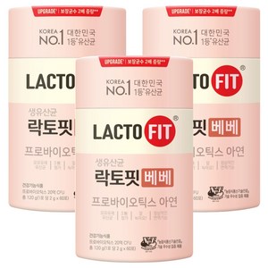 락토핏 베베 유산균, 120g, 3개