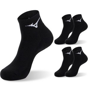미즈노 러쉬 더블 쿠션 단목 양말, S, 블랙, 5개