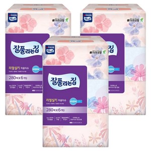 잘풀리는집 천연펄프 미용티슈 2겹, 280매입, 18개