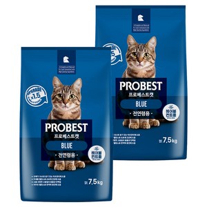 프로베스트 고양이 블루 기능성 사료, 헤어볼, 7.5kg, 2개