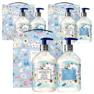 부케가르니 딥퍼퓸 샴푸+트리트먼트 베이비파우더 헤어세트, 3세트