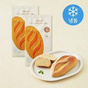 무화당 저당 고단백 플레인 깜빠뉴 (냉동), 130g, 2개