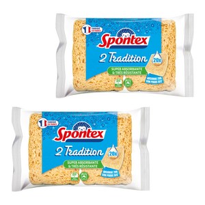 스폰텍스 드라이 셀룰로스 스펀지 2 트레디션 수세미, 2개입, 2개