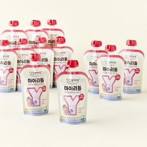 상하목장 유기농 인증 마이리틀 짜먹는 요구르트 딸기블루베리