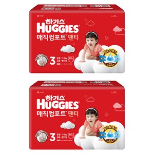 하기스 2024 매직컴포트 팬티형 기저귀 남녀공용, 3단계, 120매