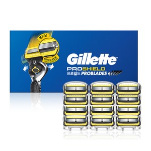 질레트 프로쉴드 옐로우 매뉴얼 면도날, 12개입, 1개