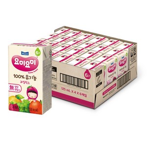 요미요미 유기농 주스 과일믹스, 125ml, 24개