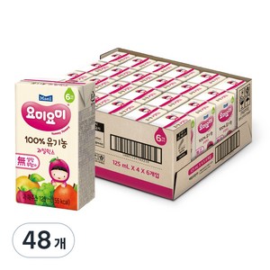 요미요미 유기농 주스 과일믹스, 125ml, 48개