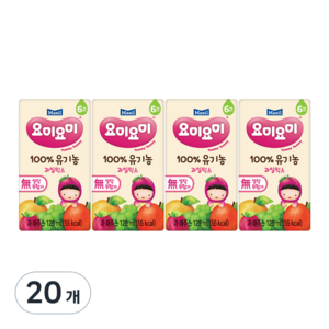 요미요미 매일유업 유기농 주스 과일믹스, 125ml, 20개