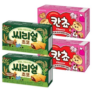 롯데웰푸드 칸쵸 54g x 2p + 씨리얼초코 42g x 2p