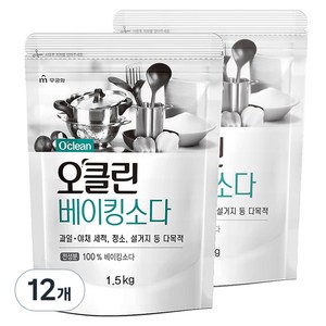 오클린 베이킹소다 리필, 1.5kg, 12개