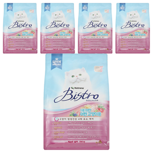 뉴트리나 키튼 비스트로 기능성 사료, 헤어볼, 2kg, 5개