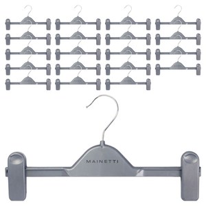메이네티 플라스틱 하의 옷걸이 URC28, 실버, 20개