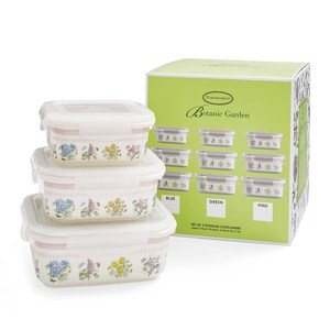 포트메리온 보타닉가든 스케치북 밀폐용기 3종 세트 파스텔 핑크