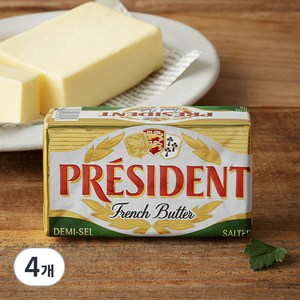 프레지덩 가염버터, 200g, 4개