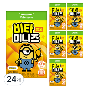 풀무원 비타미니즈 망고, 140ml, 24개
