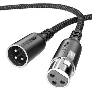 코드웨이 캐논 암수 XLR 마이크 케이블 3m, 1개