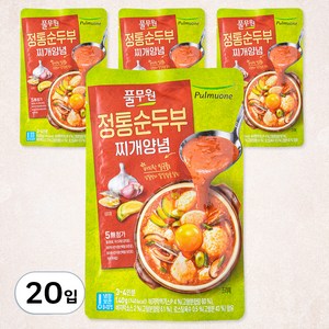 풀무원 정통순두부 찌개양념, 140g, 20개