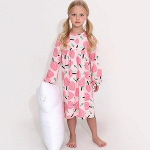 프리미에팜 여아용 기모 원피스 잠옷