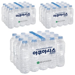 아쿠아시스 무라벨 생수, 500ml, 60개