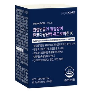 뉴트리코어 관절연골엔 철갑상어 뮤코다당단백 콘드로이친 K, 90정, 1개