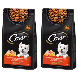 시저 어덜트 강아지 건식사료, 칠면조, 1kg, 2개