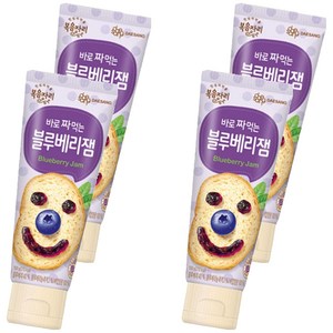 복음자리 바로 짜먹는 블루베리잼, 100g, 4개