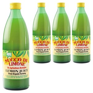 유로푸드 유기농 레몬주스, 500ml, 4개