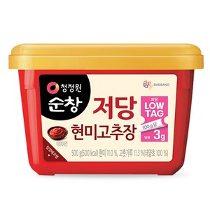 청정원순창 저당 현미 고추장, 500g, 1개